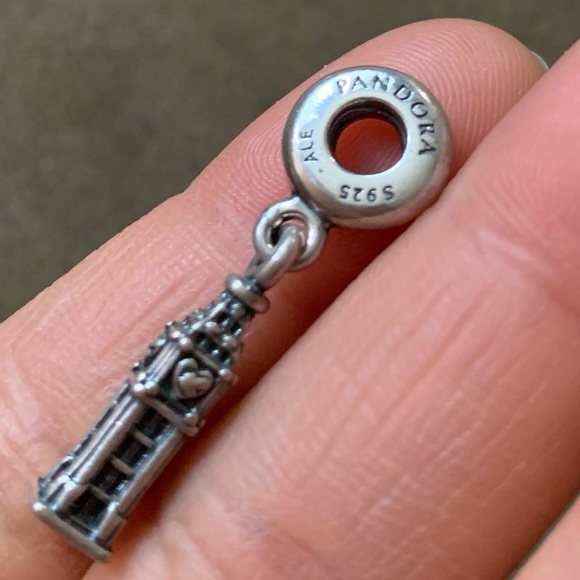 Retired Pandora Big Ben United Kingdom National Icon Bead Charm Sterling Silver - Picture 13 of 13